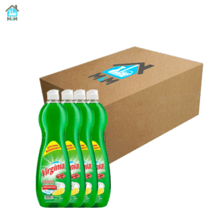 caja 4 botellas lavaloza concentrado liquido verde virginia limon