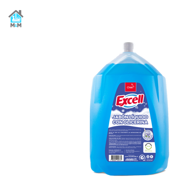 bidon jabon liquido con glicerina aroma aires de azucena excell azul