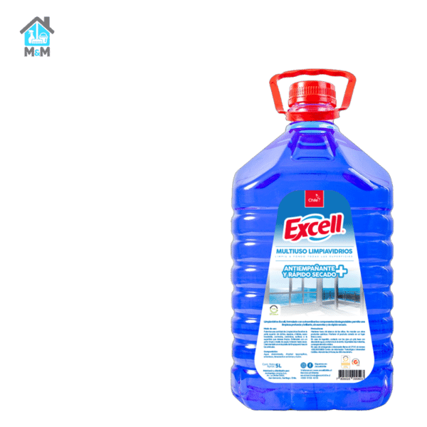 bidon multiuso limpiavidrios excell azul