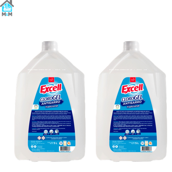 2 bidones clorogel antisarro tradicional excell blanco