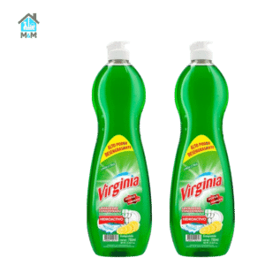 2 botellas lavalozas concentrado liquido verde virginia limon