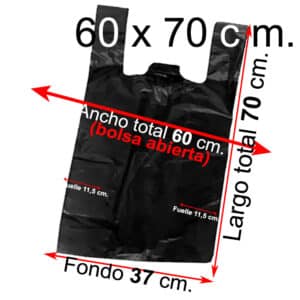 bolsa plastica camiseta negra 60 70