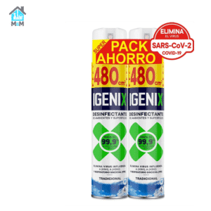 pack ahorro 2 aerosol desinfectante spray ambiente y superficie igenix