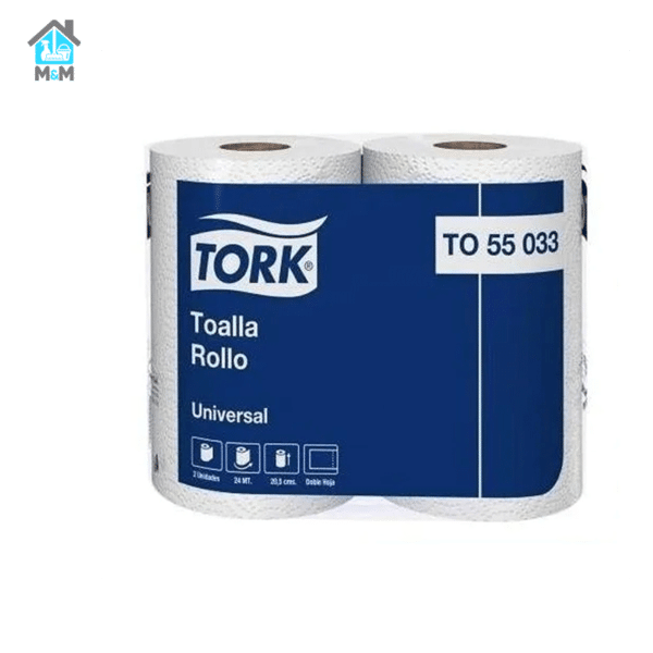 pack 2 rollos toalla de papel doble hoja tork
