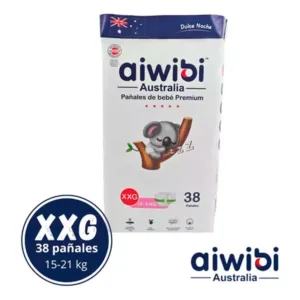 paquete 38 pañales premium dulce noche aiwibi australia koala talla xxg