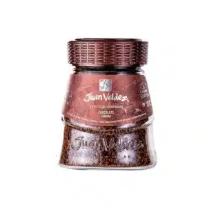 frasco vidrio cafe soluble liofilizado colombiano juan valdez chocolate