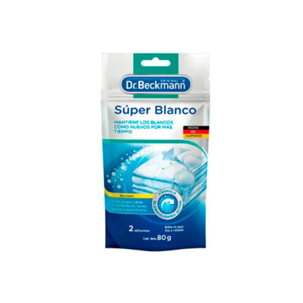 doypack blanqueador dr beckmann super white blanco intenso sin cloro