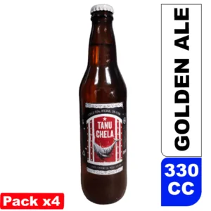 pack 4 botellas cerveza artesanal sin filtrar tanu chela lager rubia golden ale