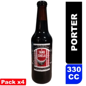 pack 4 botellas cerveza artesanal sin filtrar tanu chela negra porter