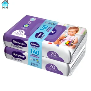 Pack de 2 paquetes toallitas húmedas babysec premium 140 unidades