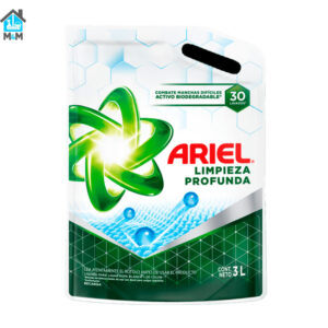 doypack detergente liquido ariel limpieza profunda 3 litros bio