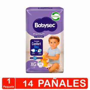 PAÑALES BABYSEC PREMIUM – TALLA Extra Grande(xG) - 14 Unidades