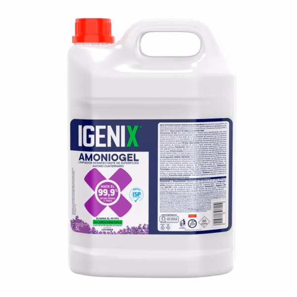 Limpiador Desinfectante Igenix Lavanda Gel con Amonio Cuaternario 5 l