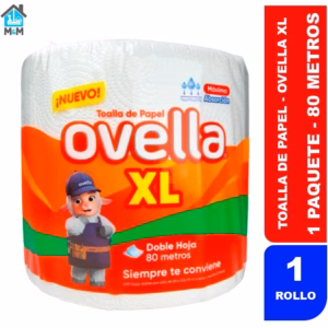 Toalla de Papel - Ovella XL - 80 Metros - Doble Hoja