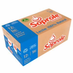 Pack Leche Soprole Entera - 1 Litro - 12 Unidades