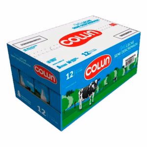 Pack Leche Semidescremada Colun – sin tapa 12 Uds. – 1 L