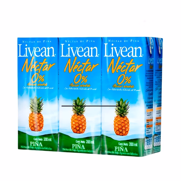 Pack Jugo Livean - Piña - Six Pack - 200 Ml.