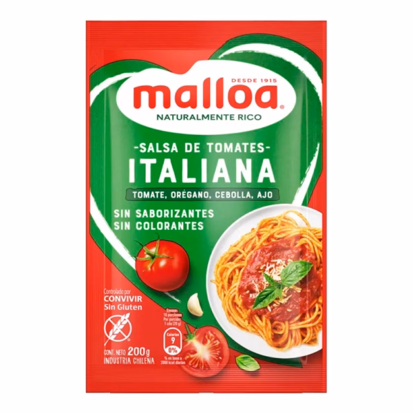 Salsa de tomate Malloa italiana 200 g