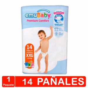 Pañales Emubaby Confort – Talla Extra Extra Grande(Xxg) – 14 Unidades
