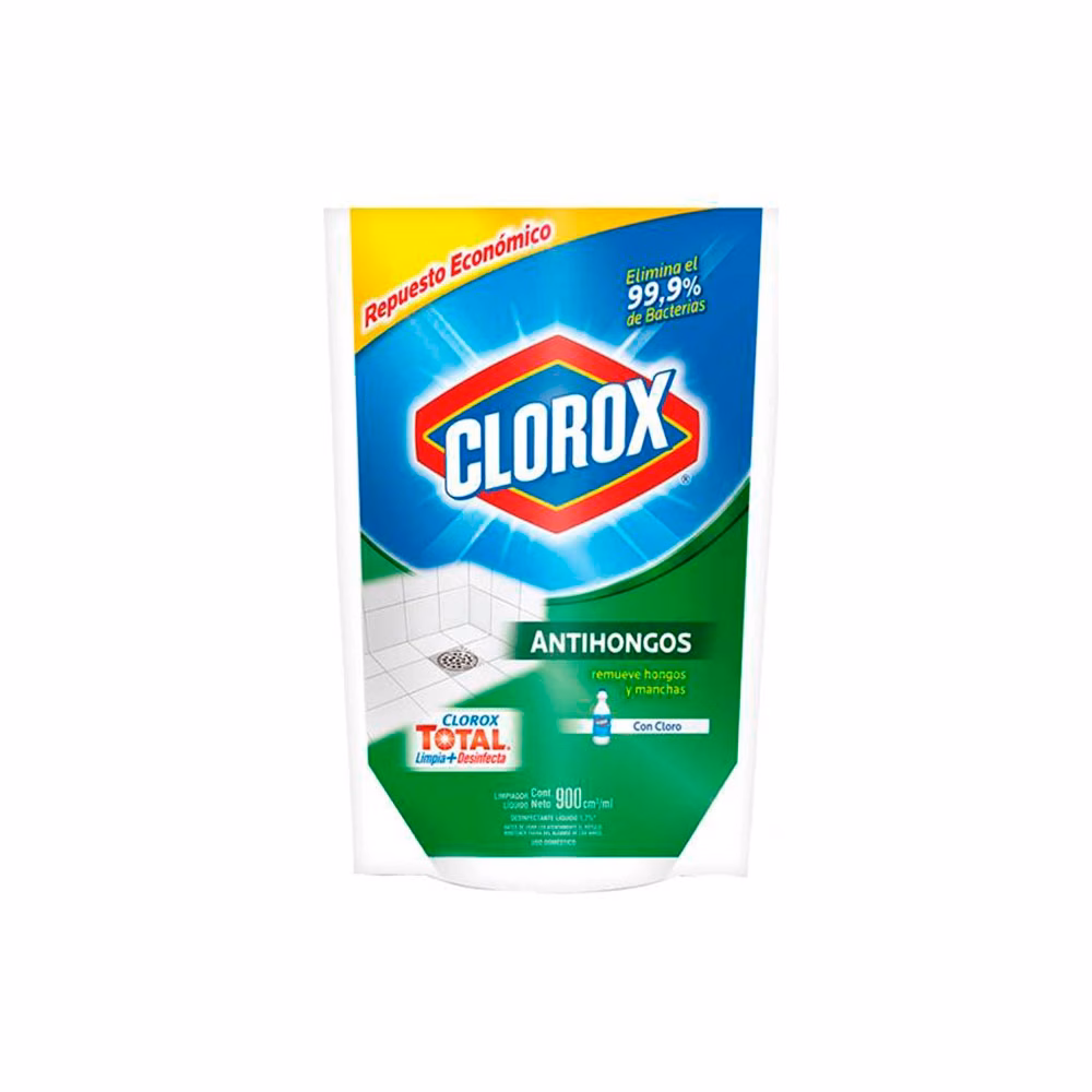 Doypack repuesto economico antihongos clorox cloro celeste verde remueve manchas