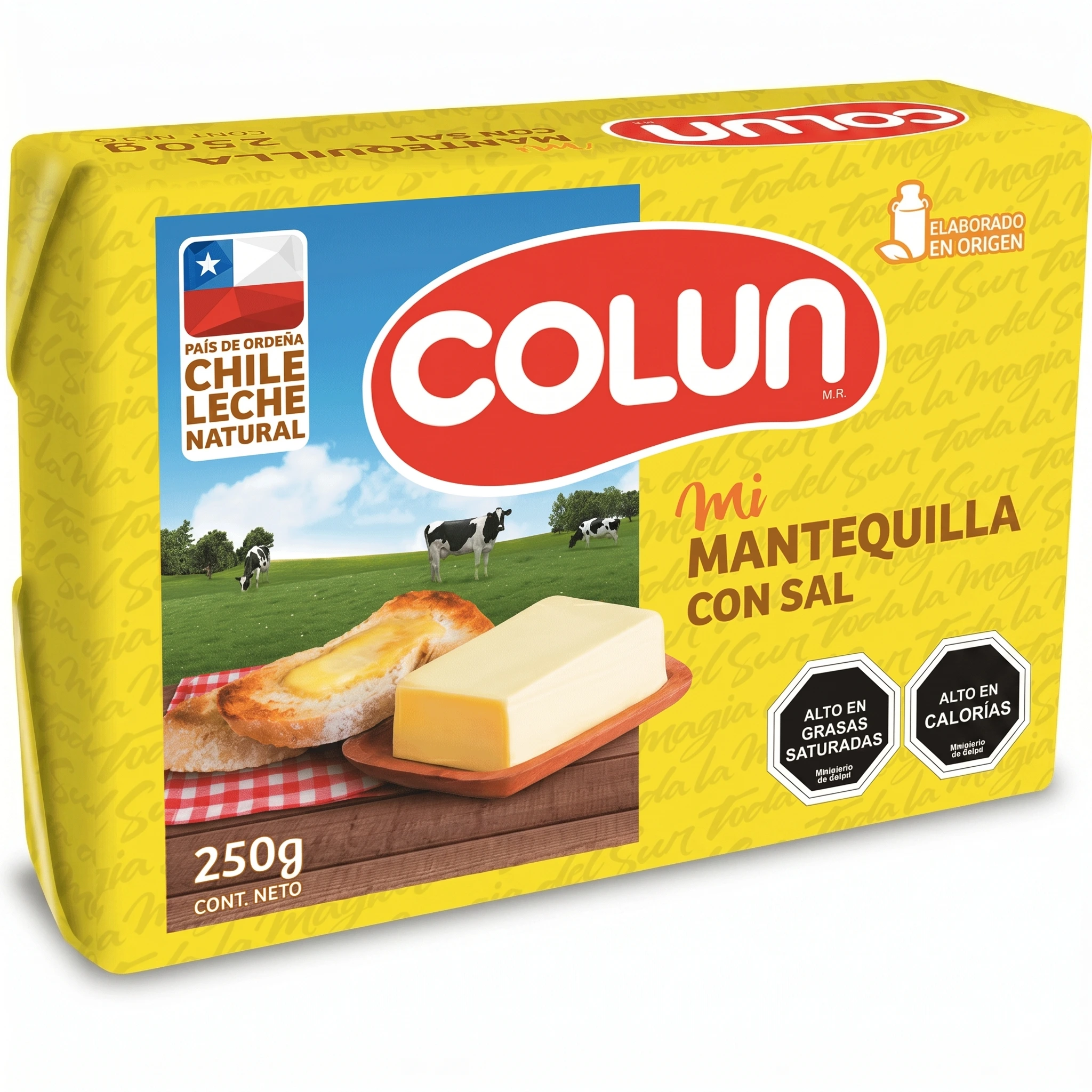 Mantequilla con sal Colun amarilla leche chile