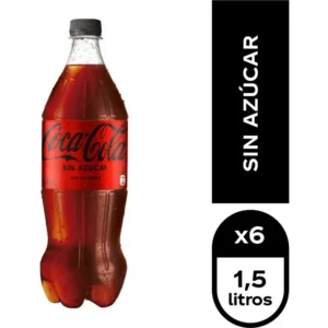 Pack Bebida Coca Cola Sin Azúcar - 1.5 Lts. - 6 Botellas