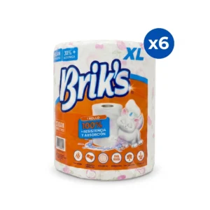 Manga Toalla Brik´s XL 100mts - 6 rollos