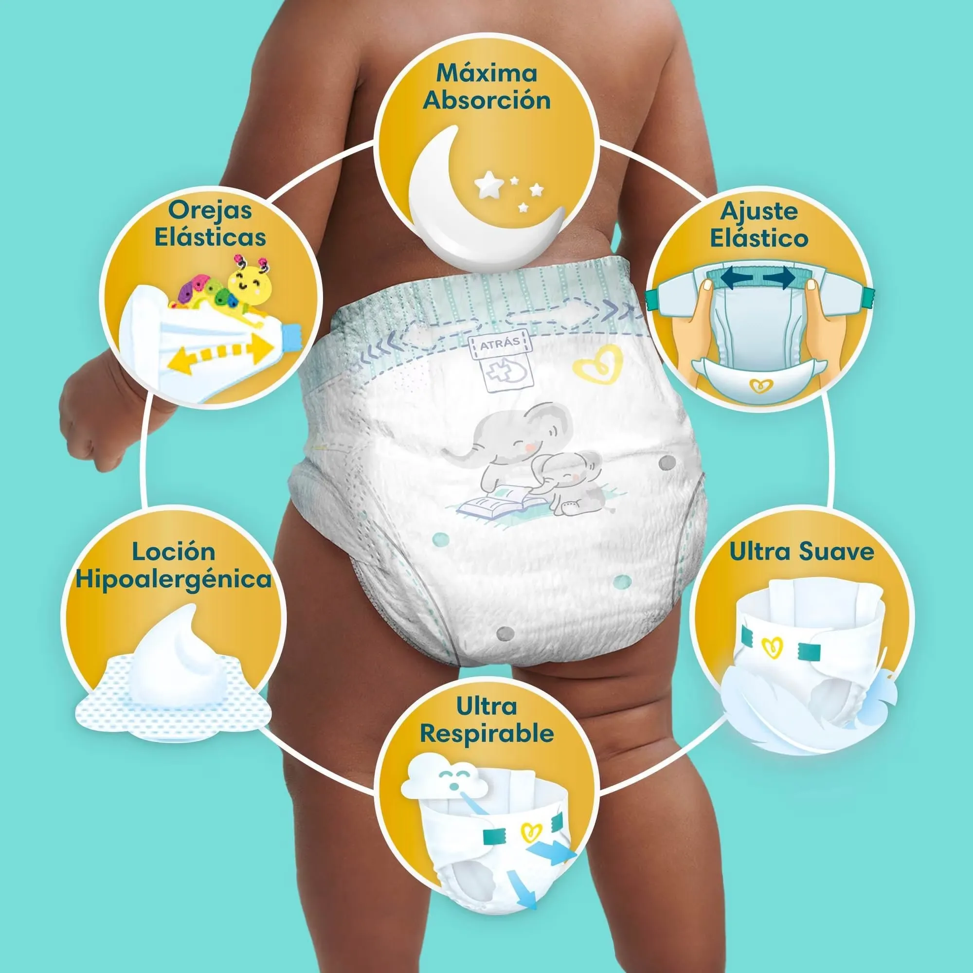 Pañal Pampers Premium Care Talla M 86 Un - Imagen 2