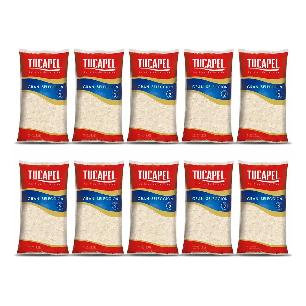 Arroz Tucapel Gran Selección Grado 2, Pack 10 Kilogramos