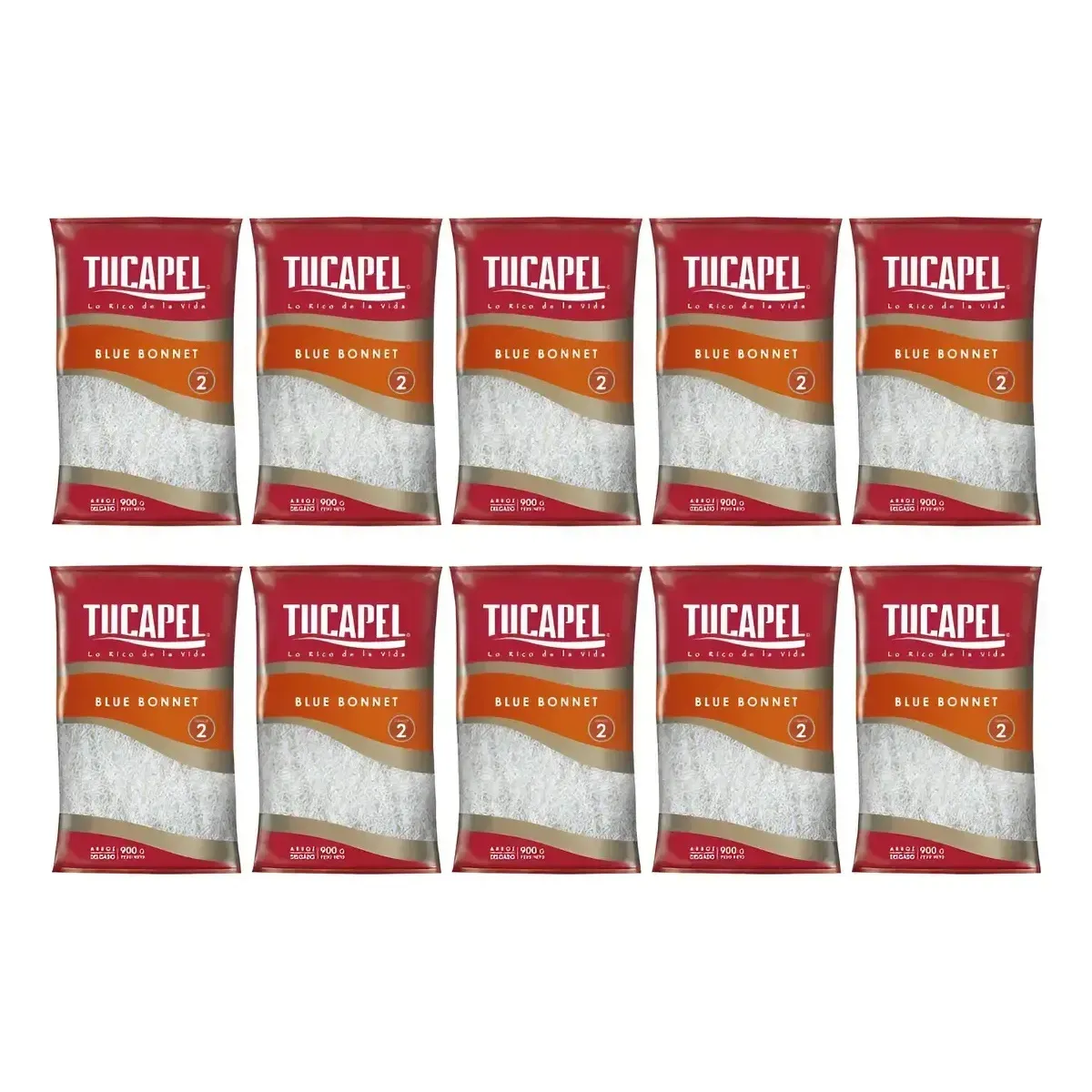 Arroz Tucapel 900g Pack x 10 Unidades Gran Seleccion G2